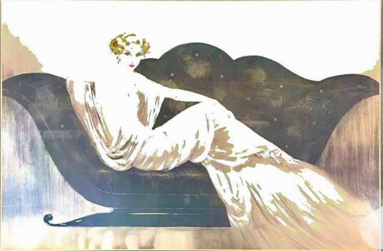 Le Sofa, from Louis Icart, Printed Sketch, 1937