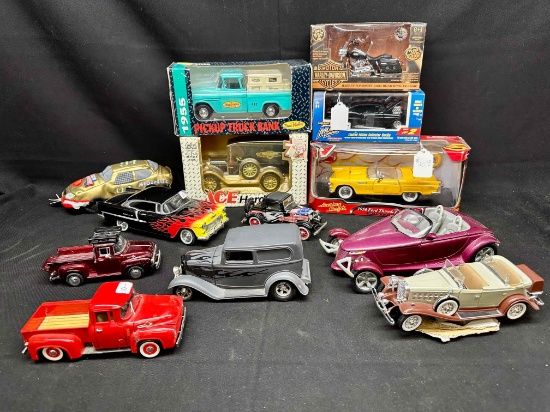 Die Cast Toy Cars, Truck Banks Ace, True Value, American Graffiti, more