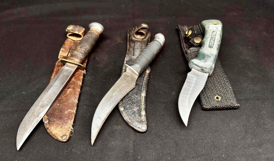 Old Knives. Western, Marbles, Schrade Old Timer