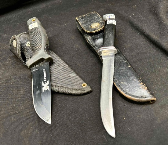 Schrade X Timer and Buck 121 Knives