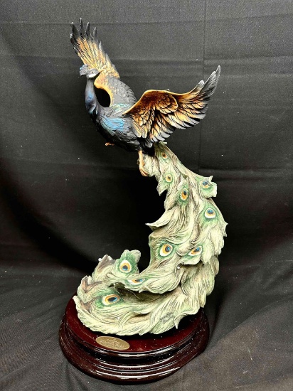 Rare Peacock's Pride By Giuseppe Armani Figurine Limited Ed, Life-like Details 194/1500