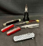 Lot of Pocket Knives and Multi Tools. Craftsman, S-Tec, more