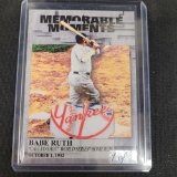 Babe Ruth 1 of 1 Custom Cut Jersey Baseball Card