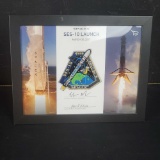 Framed SpaceX pictures/patch Signed Elon Musk CEO and president COO