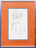 Framed Art Child with Flowers Shari Limited 66/200