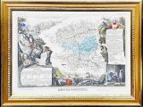 Framed Art French Provincial Map