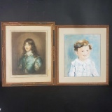 2 framed portrait art pieces Lord Archibald Hamilton other unknown