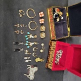 Deco Earrings and rings with 2 Jewelry Boxes