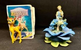 Bambi Disney McDonalds Action Figure Toy w/ Box. Girl on a flower Music box