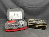 Craftsman 4 in 1 Level with Laser TRAC and a Small Metal storage box.