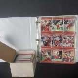Binder of 90s Football cards and small box of loose cards