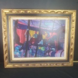 Carosel, from Vergona, Framed Oil Painting on Board, 1967