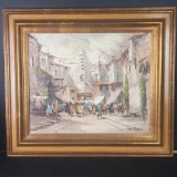 City Scenery, from Pablo Espagna, Framed Oil on Canvas Artwork