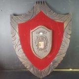 Large wooden shield w/unique design