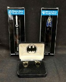 Vintage 1997 Warner Bros Studio Store Batman Pens, Cufflinks