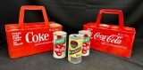 Vintage Coca Cola Soda Totes with Beverage Cans Soda Beer