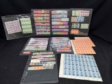 Binder Sheets full of Vintage US Postage Stamps. Presidents, Landmarks, White House, Grand Canyon,