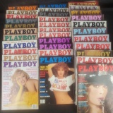 Box of approx. 33 playboy adult magazines