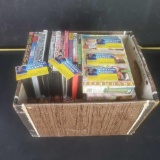 Bankers box of VHS and DVD adult videos