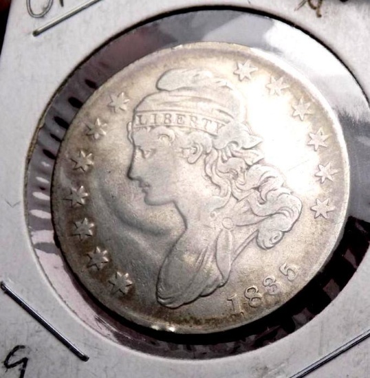 Early Bust half 1835 high grade au ++ original beauty stunning rare type coin $$$