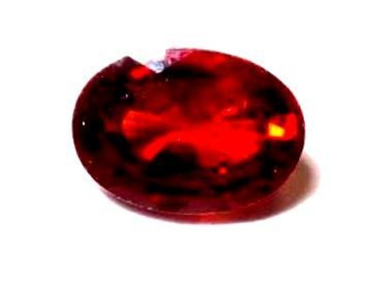 Ruby red garnet spessartite glowing color Top AAA eath mined HIgh end gem 1.15 ct