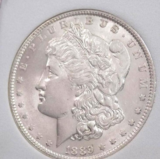 Morgan silver dollar 1889 frosty gem blazing luster ms++++++ wow coin