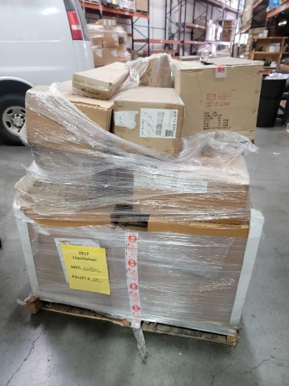 Pallet of Overstock Lighting, Kichler Lamps + Ballasts, Fixtures, 4 Light Chrome