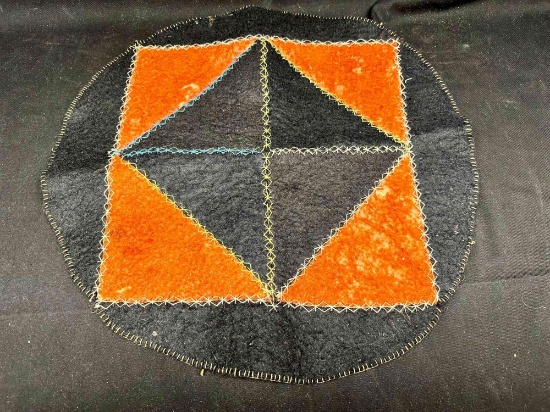 Captured WW1 German Hand Sewn Pennant Identification Marker/ Trench Art German Hatch Sketch