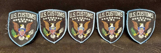 5 US Customs Sleeve Patches (Defunct Agency)