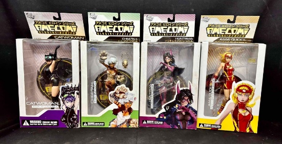 Ame-Comi DC Comics PVC Statues. Catwoman, Cheetah, Huntress, Jesse Quick