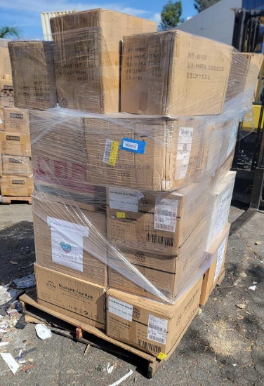Pallet of PPE Overstock, Disposable and Surgical Face Masks