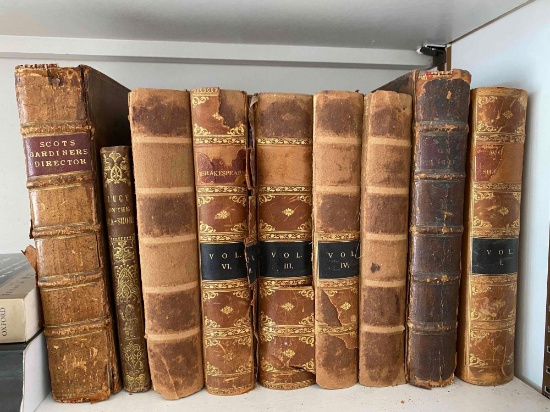 Books on upstairs shelf