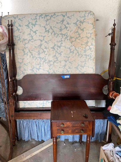 Antique canopy bed w/lace canopy