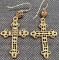 Vintage intricate cross design earrings