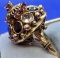 Vintage Thai Princess Ring--14kt GOLD PINK SAPPHIRE- Multi-stone