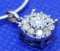 Halo design DIAMOND Pendant with Silver 925 Necklace