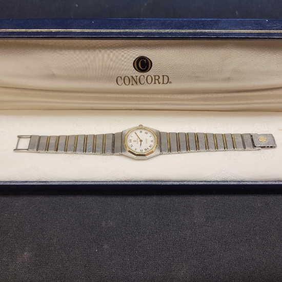 18kt Gold Bezel Concord Watch