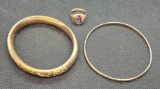 10kt gold bracelets with 10kt ring 30.0 grams