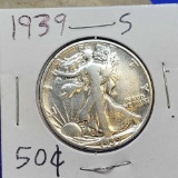 1939-s 90% Silver Walking Liberty Half Dollar