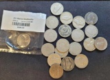 20 Liberty and older Jefferson Nickels Some with Silver and UNC