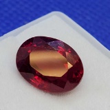 Oval cut red ruby gemstone 7.07ct