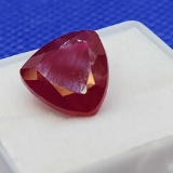 Red Ruby Trillion Cut Gemstone 6.63ct