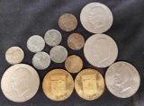 US coin lot Eisenhower Dollars Steel Cent Flying Egale Cent