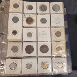 Binder of Foreign coins China Chile Belgium Hungary