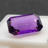 Deep Purple Amethyst 8.30ct Emerald Cut gemstone