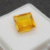 Orange Sapphire gemstone Square cut 5.63ct