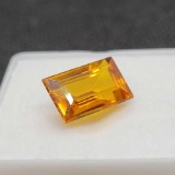 Orange Sapphire Baguette Cut Gemstone 5.03ct
