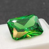 Green Emerald cut Emerald gemstone 18.99ct