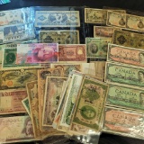 Foreign Paper Money lot Japan Canada Argentina Shanghai