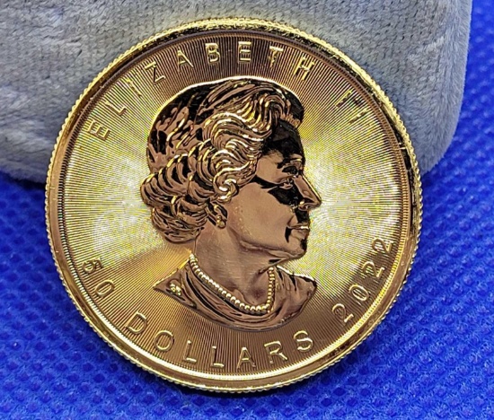2022 1 OZ Gold .9999 Fine Canadian Maple Leaf
